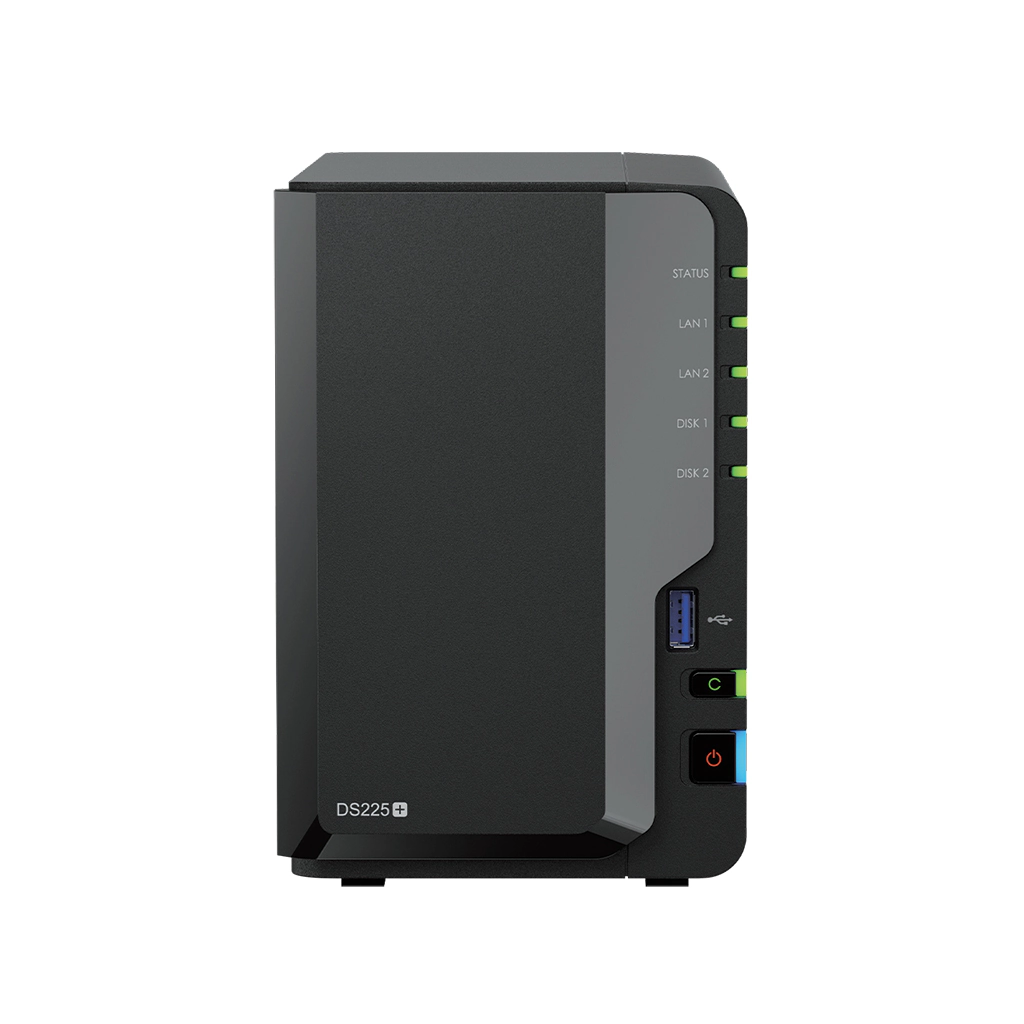 시놀로지 DiskStation DS225+ NAS 정면 제품 사진